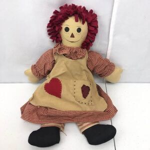 Homespun Country Collectable Primitive Rag Doll 18” Abbie